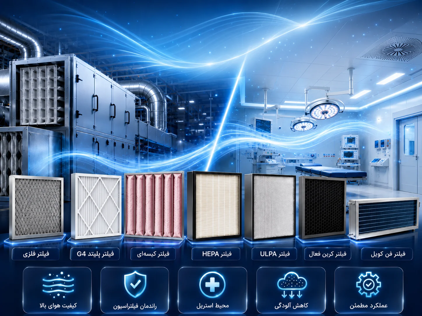 فیلتراسیون صنعتی و بیمارستانی